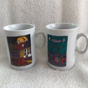 2 Mugs from Prague and Bohemia 2/3 cup EPIAG Czechoslovakia
